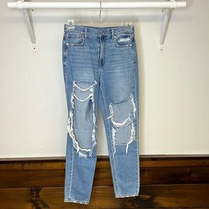 AEO‎ Extreme Distressing Mom Jeans- 4